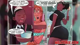 فتيات رسوم متحركة بزي الخادمات كرنفال جنس جماعي